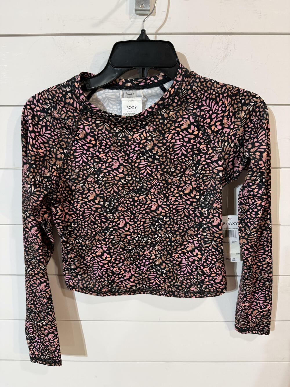 ROXY Women's Multicolor Printed Rash Guard Long Sleeve Swim M NWT